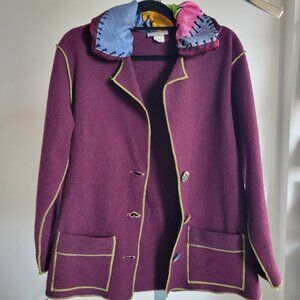 Structured Chaos Vintage Women’s Knit Country Jacket (Size: S)
